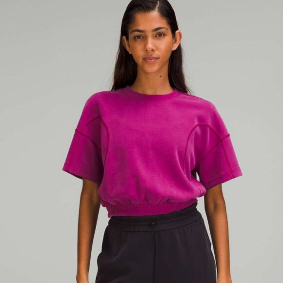 Lululemon Softstreme Gathered T-Shirt Magenta Purple size 8 - Picture 1 of 5